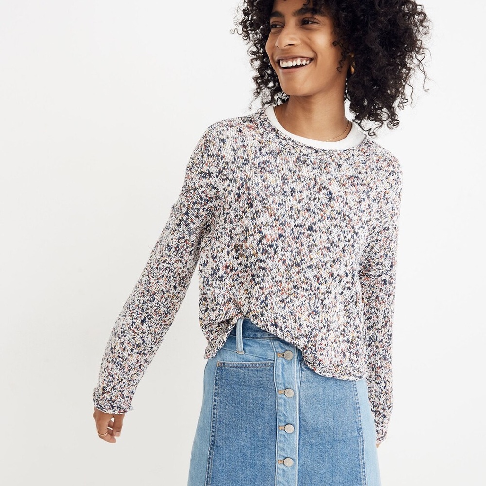 Madewell Brownstone Flecked Pullover Sweater